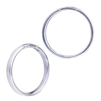 Poids d'oreille anneau en acier argenté - Paire