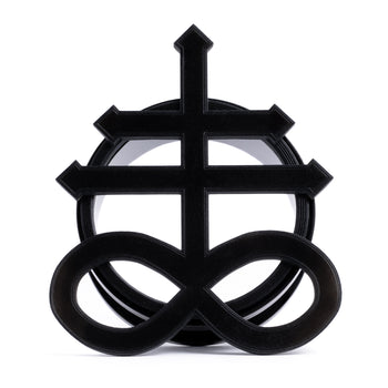 Cult Cat Plug / Gauge - Silber Inlay Ebony Wood | Konvexe Doppelaufgeweitet