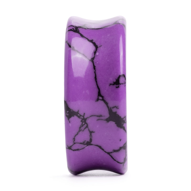 Marbre noir et pierre violette Plug / tunnel