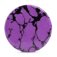 Marbre noir et pierre violette Plug / tunnel