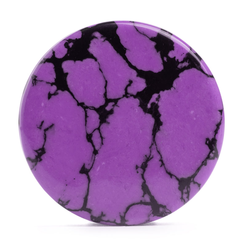 Marbre noir et pierre violette Plug / tunnel
