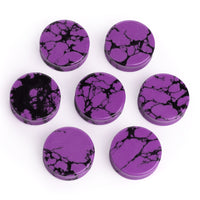 Marbre noir et pierre violette Plug / tunnel