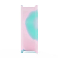 Plug / Gauge d'étirement d'oreille en silicone effet marbre plein vert clair & rose