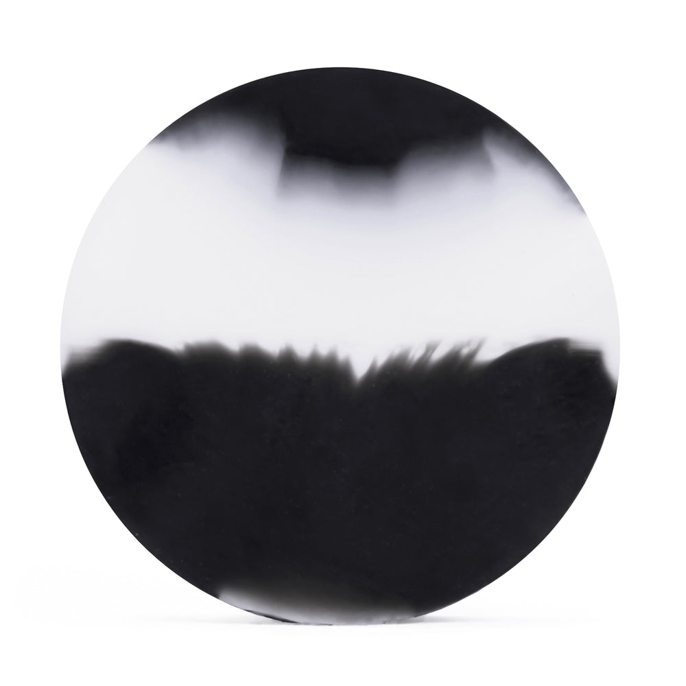 Solid Marble White & Black Silicone Earring Plug / Gauge - Flat Flare Silicone Ear Plugs / Gauges in 00g, 0g, 2g, 4g and more.
