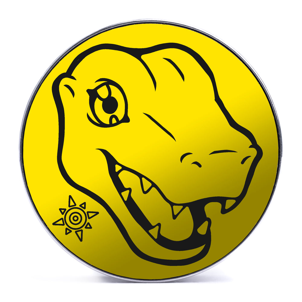 Agumon - Yellow & Black Inlay Steel Screw Back / Plug / Gauge - Lasered To Order In House At Custom Plugs HQ