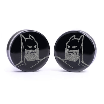 Batman 92 Plug / Gauge - Black Glass | Flat Faced Double Flare