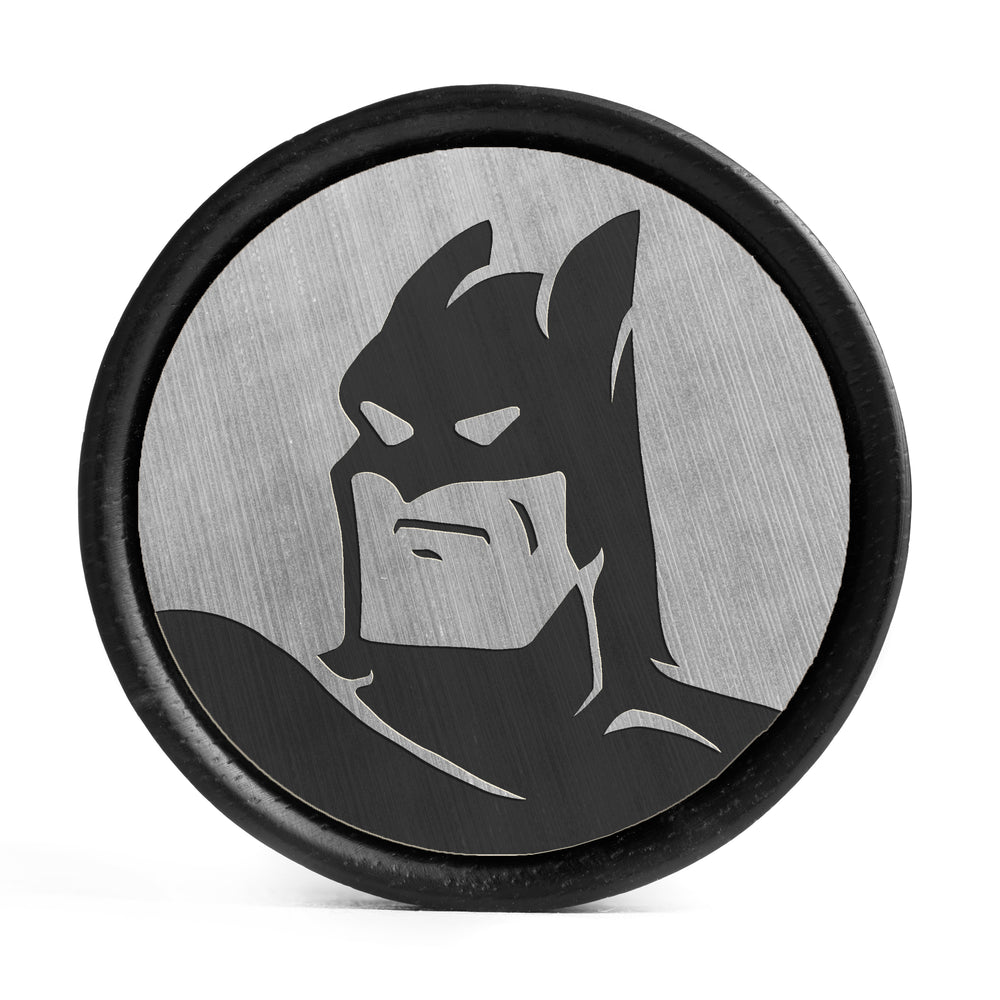 Batman 92 Plug / Gauge - Green & White Inlay Ebony Wood | Convex Double Flare - Lasered To Order In House At Custom Plugs HQ