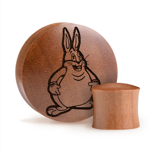 Big Chungus Plug / Gauge - Saba Wood | Convex Double Flare