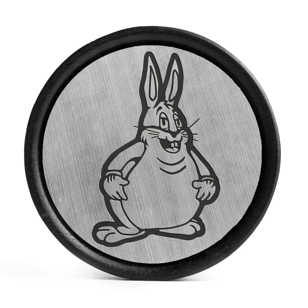 Big Chungus Plug / Gauge - Green & White Inlay Ebony Wood | Convex Double Flare - Lasered To Order In House At Custom Plugs HQ