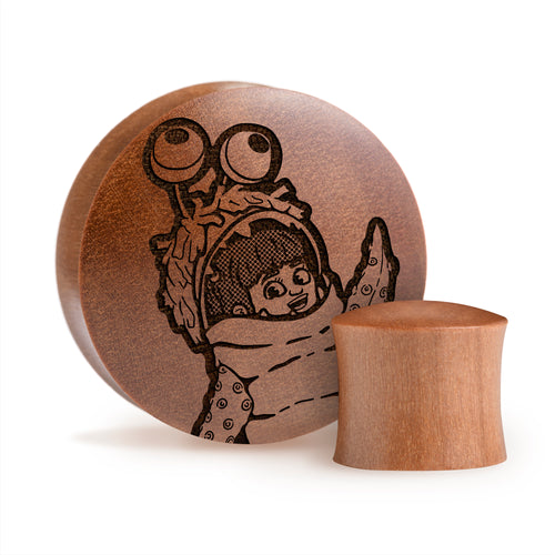 Boo Plug / Gauge - Saba Wood | Convex Double Flare