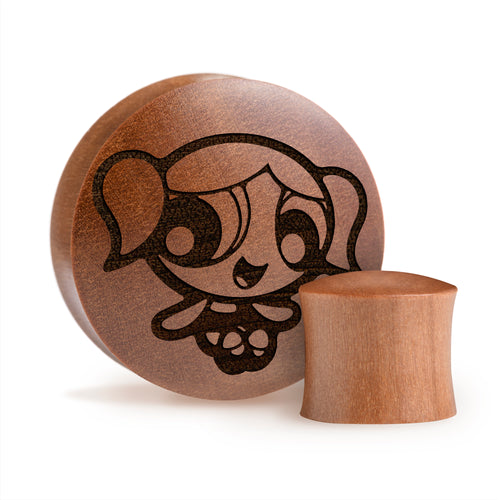 Bubbles Plug / Gauge - Saba Wood | Convex Double Flare