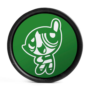 Buttercup Plug / Gauge - Green & White Inlay Ebony Wood | Convex Double Flare