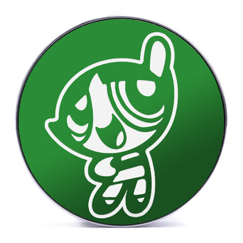 Buttercup - Green & White Inlay Steel Screw Back / Plug / Gauge