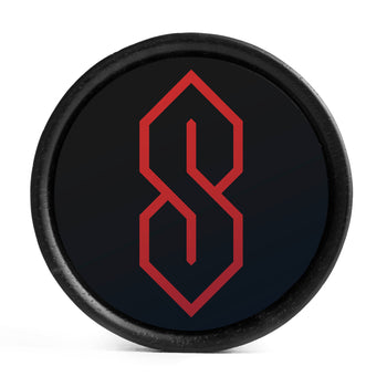 Cool S Plug / Gauge - Black & Red Inlay Ebony Wood | Convex Double Flare