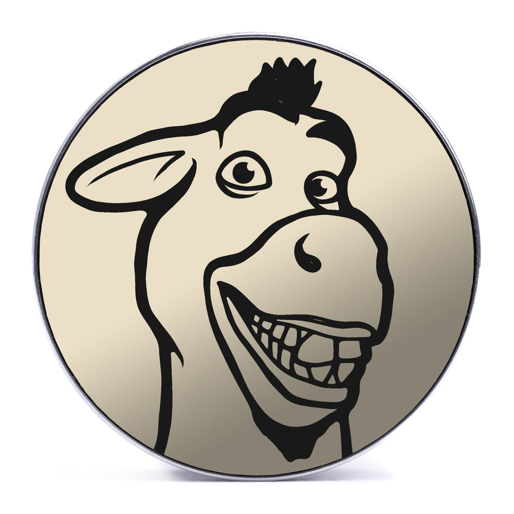 Donkey - Ivory & Black Inlay Steel Screw Back / Plug / Gauge - Lasered To Order In House At Custom Plugs HQ