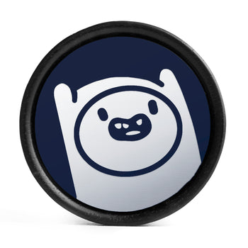 Finn The Human / Adventure Time Plug / Gauge - Blue & White Inlay Ebony Wood | Convex Double Flare
