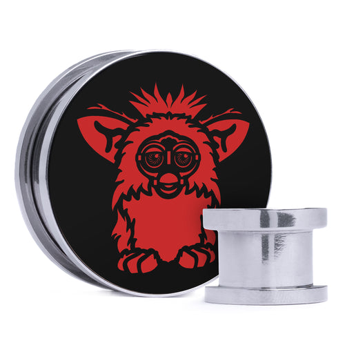 Jolteon - Gelb & Schwarz Einlage Stahl Schraubverschluss / Plug / Tunnel