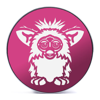 Furby - Pink & White Inlay Steel Screw Back / Plug / Gauge
