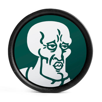 Handsome Squidward Plug / Gauge - Evergreen & White Inlay Ebony Wood | Convex Double Flare