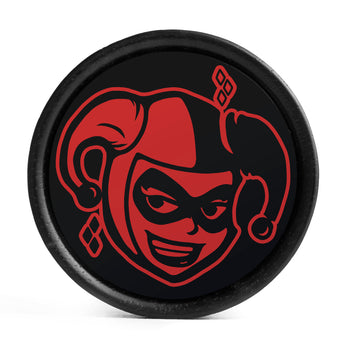 Harley Quinn 92 Plug / Gauge - Green & White Inlay Ebony Wood | Convex Double Flare