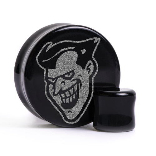 Joker 92 Plug / Gauge - Black Glass | Flat Faced Double Flare