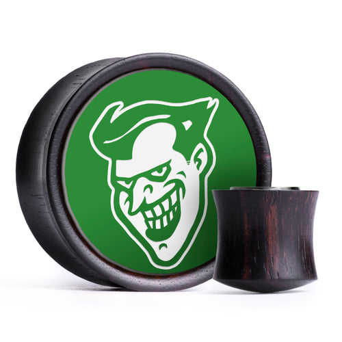 Joker 92 Plug / Gauge - Green & White Inlay Ebony Wood | Convex Double Flare
