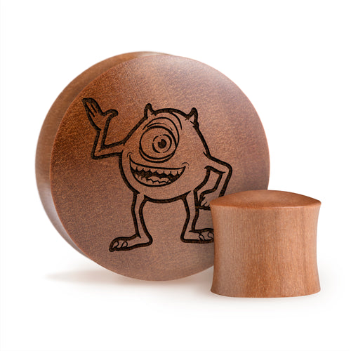 Mike Wazowski Plug / Gauge - Saba Wood | Convex Double Flare