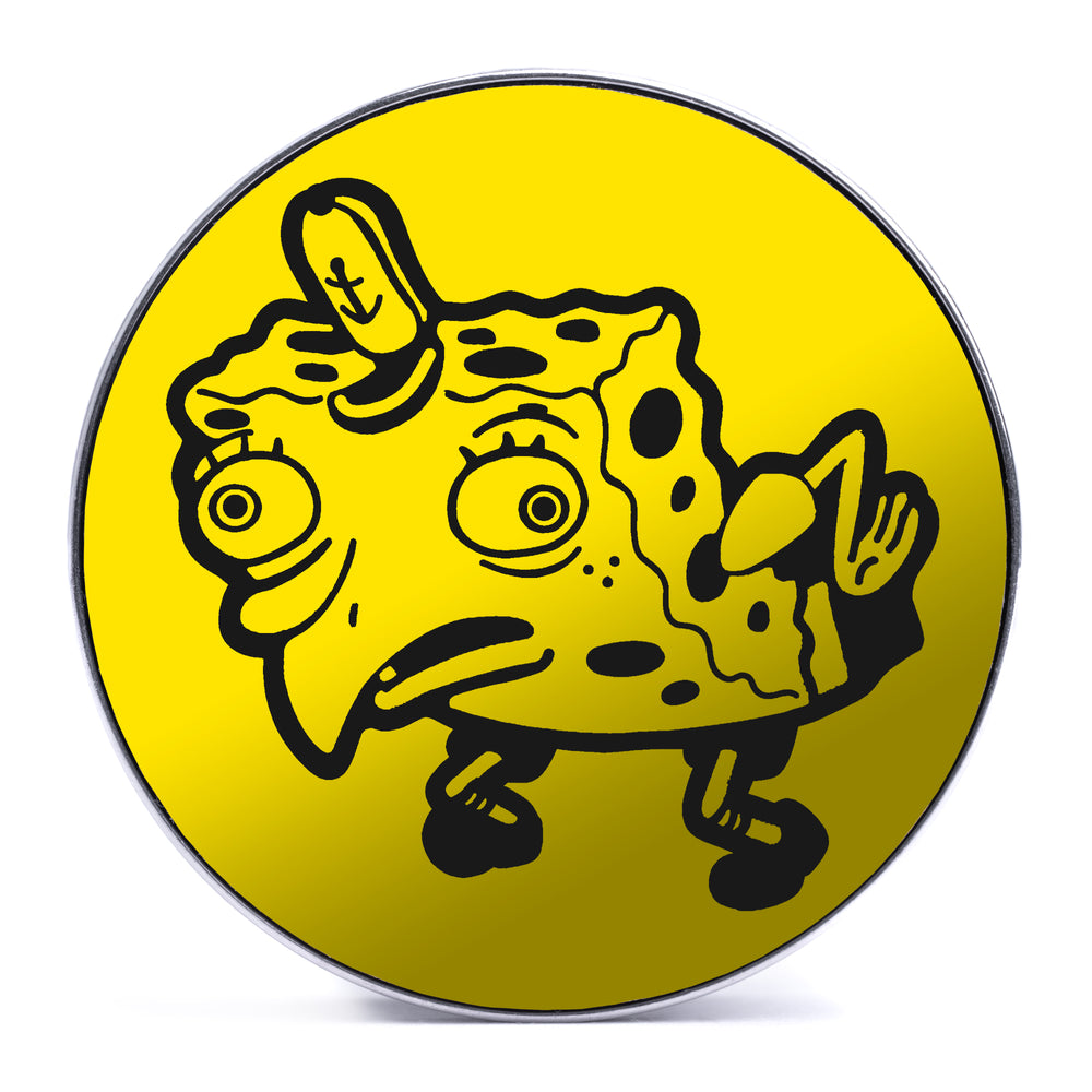Mocking Spongebob - Yellow & Black Inlay Steel Screw Back / Plug / Gauge - Lasered To Order In House At Custom Plugs HQ