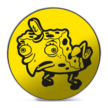 Mocking Spongebob - Yellow & Black Inlay Steel Screw Back / Plug / Gauge