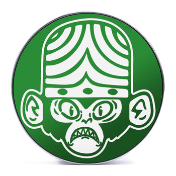 Mojo Jojo - Green & White Inlay Steel Screw Back / Plug / Gauge