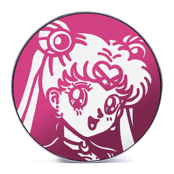 Sailor Moon - Pink & White Inlay Steel Screw Back / Plug / Gauge