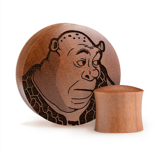 Shrek Plug / Gauge - Saba Wood | Convex Double Flare