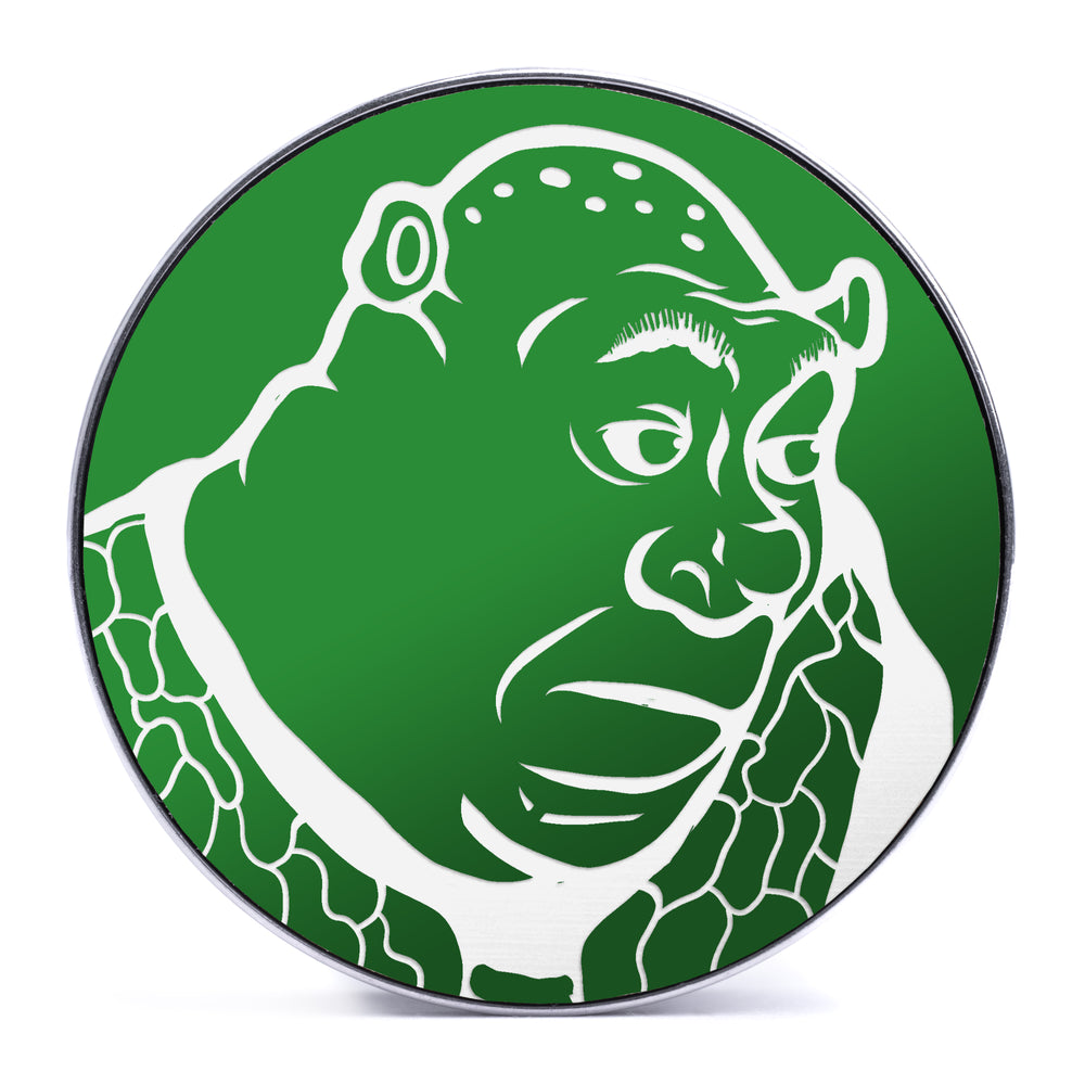 Shrek - Green & White Inlay Steel Screw Back / Plug / Gauge - Lasered To Order In House At Custom Plugs HQ