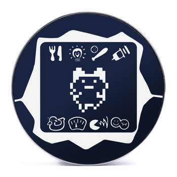 Tamagotchi - Blue & White Inlay Steel Screw Back / Plug / Gauge