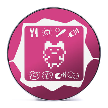 Tamagotchi - Pink & White Inlay Steel Screw Back / Plug / Gauge