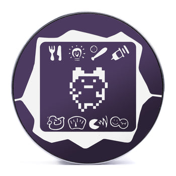 Tamagotchi - Purple & White Inlay Steel Screw Back / Plug / Gauge