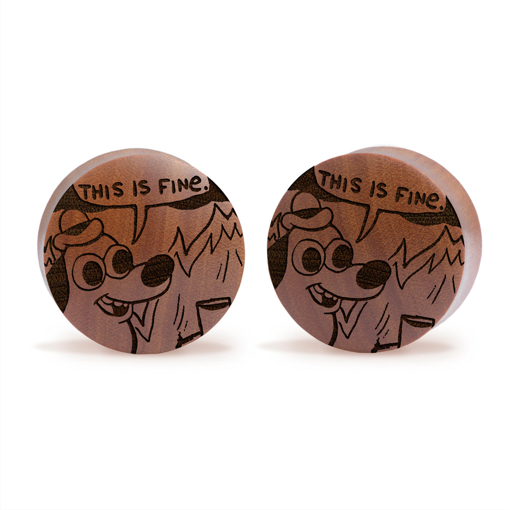 This Is Fine Plug / Gauge - Saba Wood | Convex Double Flare - Lasered To Order In House At Custom Plugs HQ