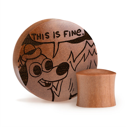 This Is Fine Plug / Gauge - Saba Wood | Convex Double Flare
