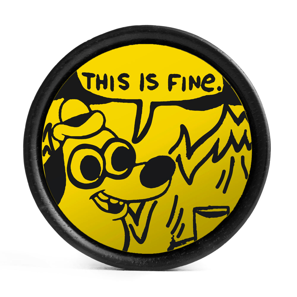 This Is Fine Plug / Gauge - Green & White Inlay Ebony Wood | Convex Double Flare - Lasered To Order In House At Custom Plugs HQ