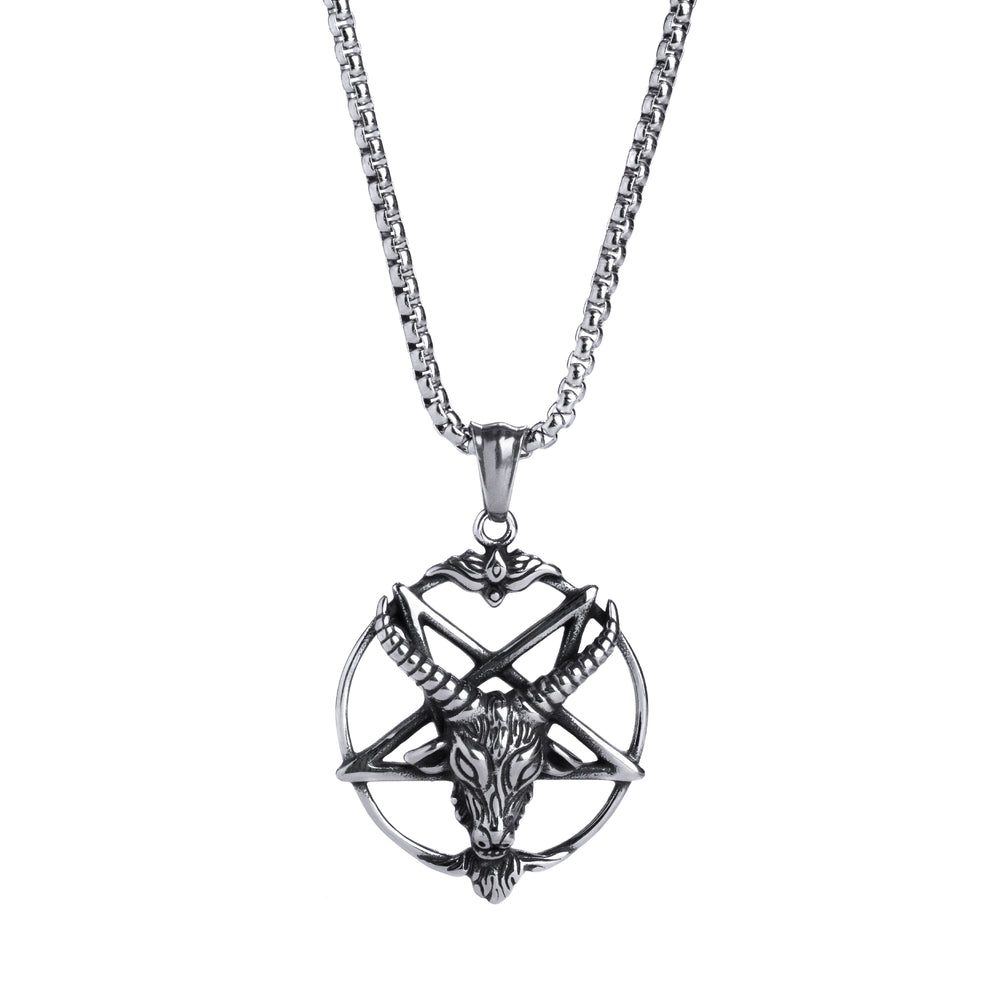 Silberne Pentagramm-Halskette