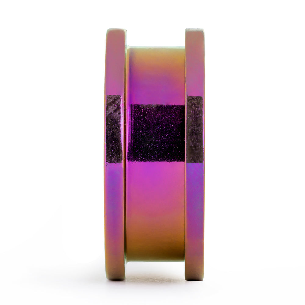Pink Steel Screwback Stainless Steel Tunnel - Metal Ear Plugs in 6mm (2g) - 30mm (1.18") Gauge Sizes