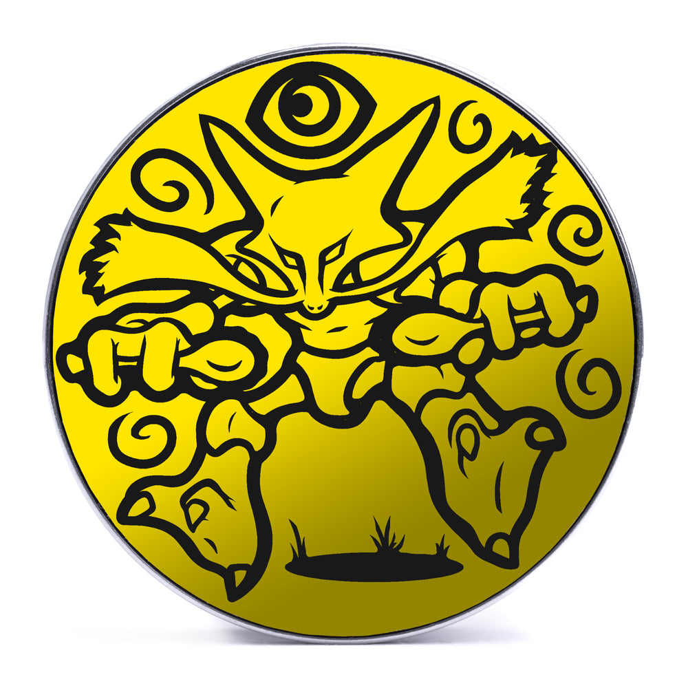 Alakazam - Yellow & Black Inlay Steel Screw Back / Plug / Gauge - Lasered To Order In House At Custom Plugs HQ
