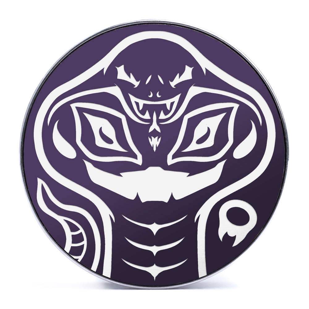 Arbok - Purple & White Inlay Steel Screw Back / Plug / Gauge - Lasered To Order In House At Custom Plugs HQ