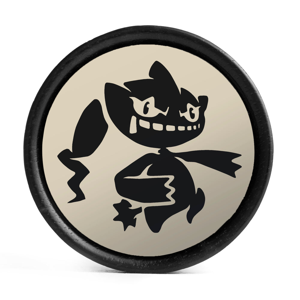 Banette Plug / Gauge - Ivory & Black Inlay Ebony Wood | Convex Double Flare - Lasered To Order In House At Custom Plugs HQ