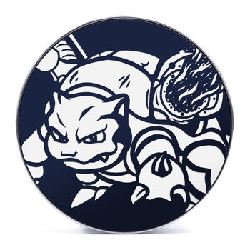 Blastoise - Blue & White Inlay Steel Screw Back / Plug / Gauge