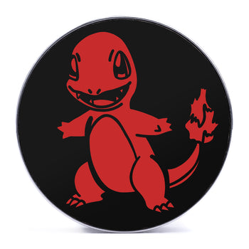 Charmander - Black & Red Inlay Steel Screw Back / Plug / Gauge