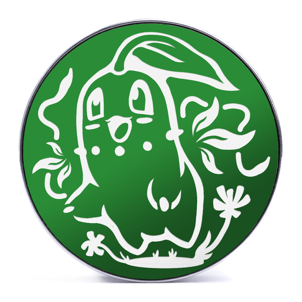 Chikorita – Grün & Weiß Einlage Stahl Schraubverschluss / Plug / Gauge