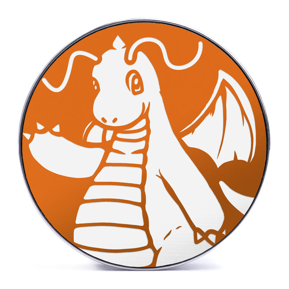 Dragonite - Orange & White Inlay Steel Screw Back / Plug / Gauge - Lasered To Order In House At Custom Plugs HQ