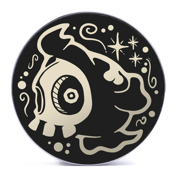 Gengar Plug / Gauge - Purple & White Inlay Ebony Wood | Convex Double Flare