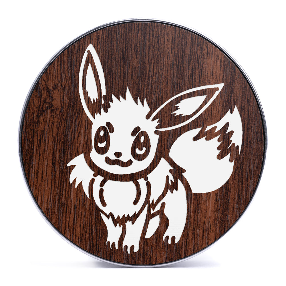 Eevee - Walnut & White Inlay Steel Screw Back / Plug / Gauge - Lasered To Order In House At Custom Plugs HQ